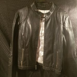 Wilson Leather Black Motorcycle Jacket